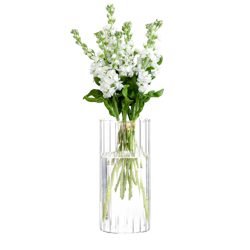 Cute 10 Inch Glass Vases for Decor Flower Vase for Home Decor Modern Decorative Clear Vase Centerpieces Living Room Kitchen